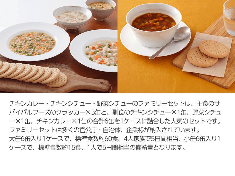 サバイバルフーズ　ファミリーセット（カレー＆シチュー）
