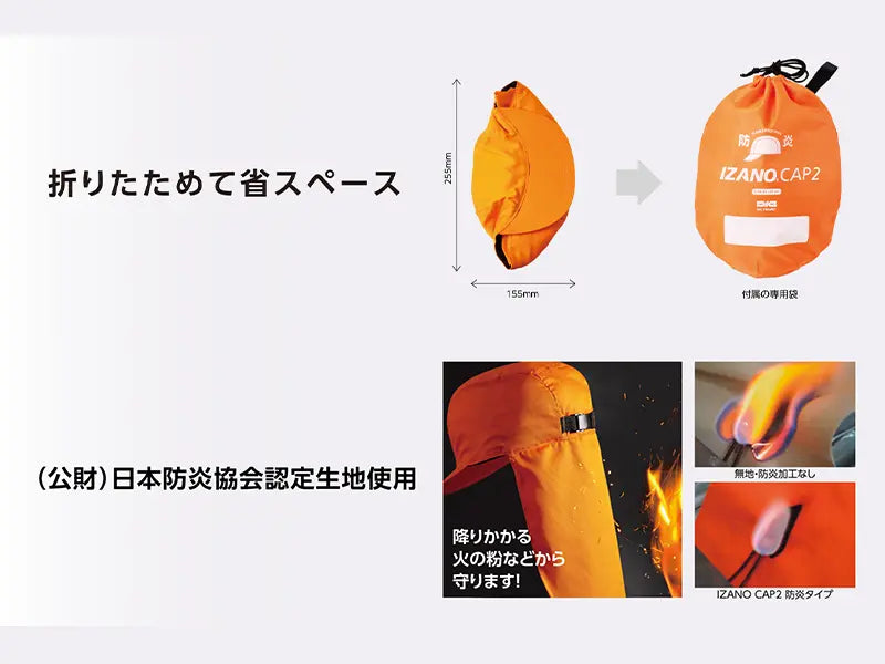 防災頭巾＋ヘルメット IZANO CAP2