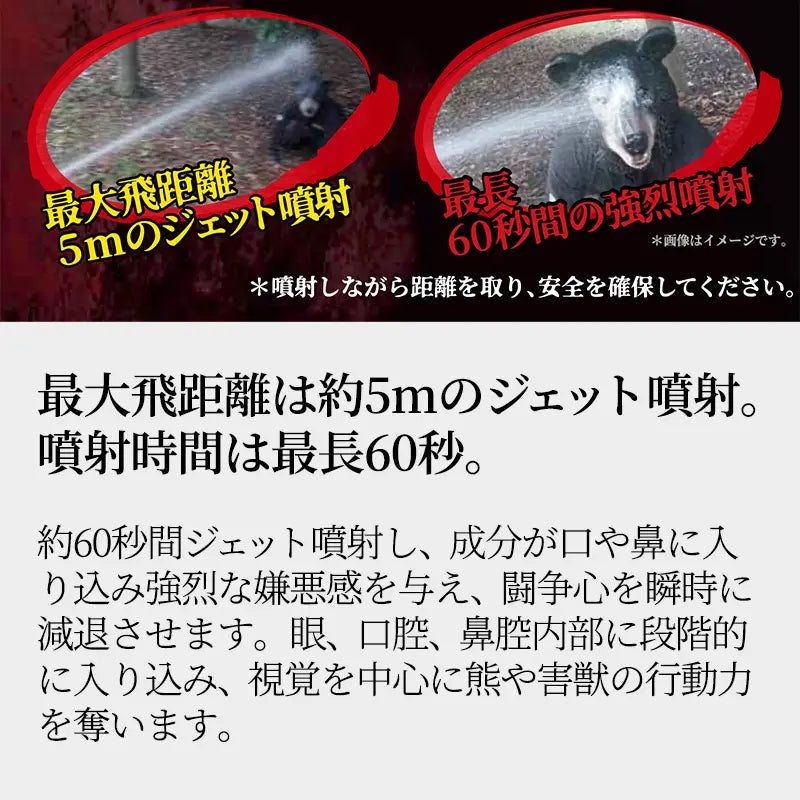 クマ対策スプレー クローズアイビースト 240ｍl