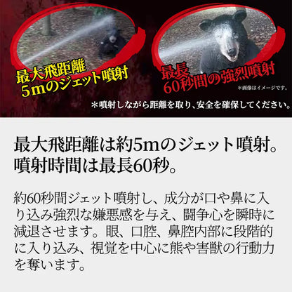 クマ対策スプレー クローズアイビースト 240ｍl